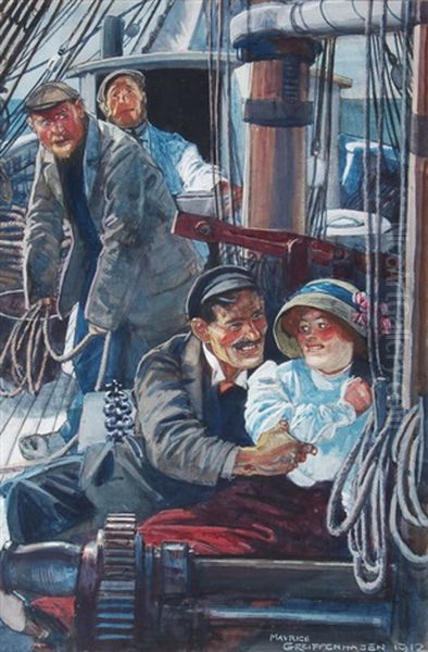 Mated Oil Painting by Maurice William Greiffenhagen