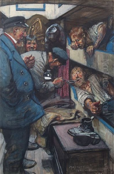 A Change Of Treatment Oil Painting by Maurice William Greiffenhagen