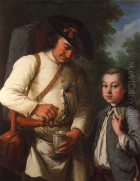 Le Marchand D'eau Oil Painting by Gabriel Gresly