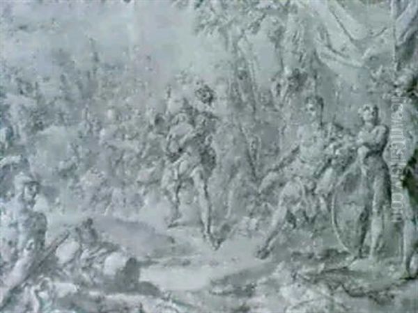 Trompe-l'oeil Aux Gravures                                  (2) Oil Painting by Gabriel Gresly