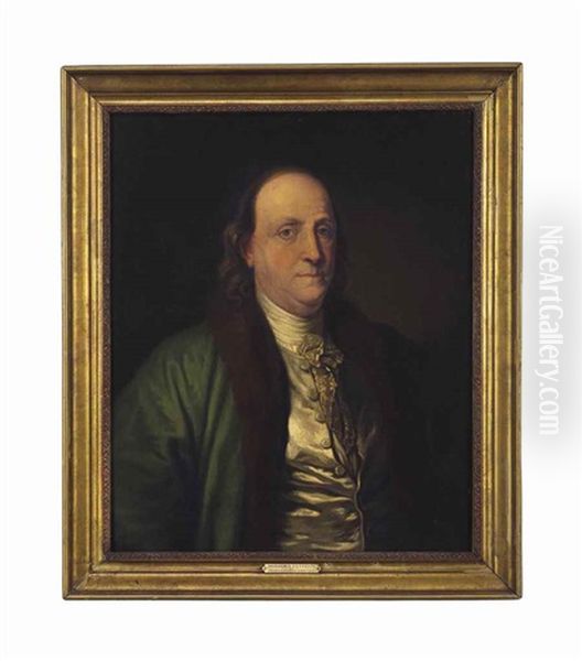 Benjamin Franklin Oil Painting by Jean Baptiste Greuze