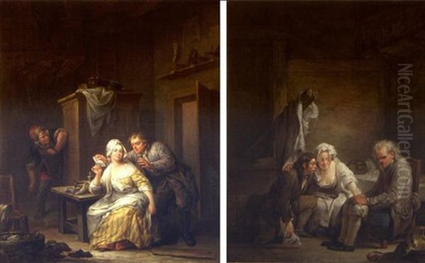 The Jealous Husband Oil Painting by Jean Baptiste Greuze