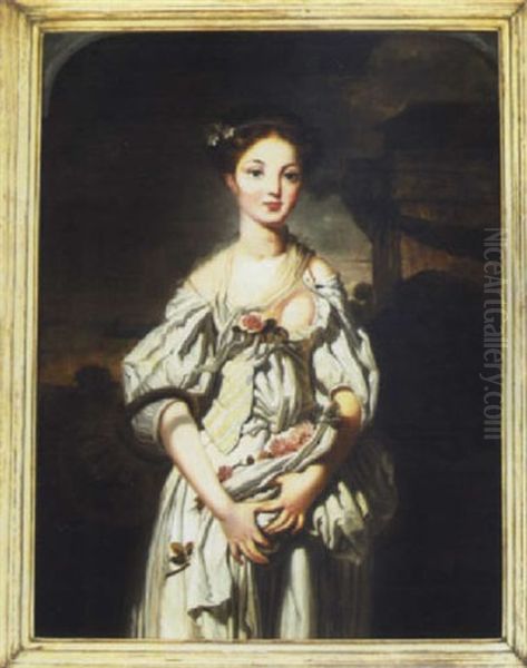 La Cruche Casee Oil Painting by Jean Baptiste Greuze