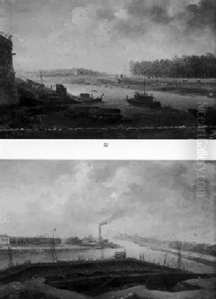 Vue Du Quai De La Conference Oil Painting by Jan van Grevenbroeck the Younger