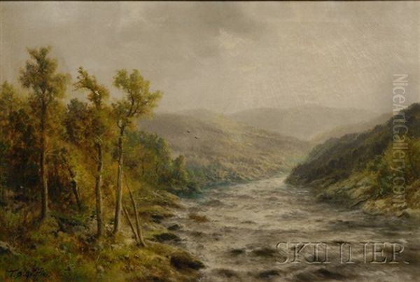 Delaware Water Gap Oil Painting by Thomas Bailey Griffin
