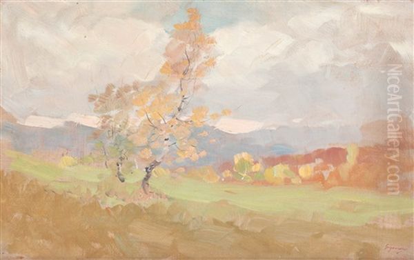 Landscape From Doftanei Valley Oil Painting by Nicolae Grigorescu