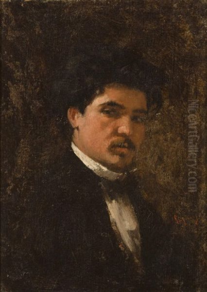 A Portrait Of The Painter Petru Verussi Oil Painting by Nicolae Grigorescu