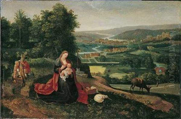 Ruhe Auf Der Flucht Oil Painting by Abel Grimmer