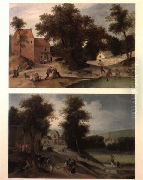 Fruhling/herbst (pair) Oil Painting by Abel Grimmer