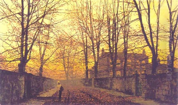 Evening Gold Oil Painting by John Atkinson Grimshaw
