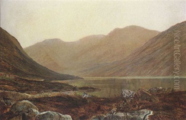A Loch At Evening Oil Painting by John Atkinson Grimshaw