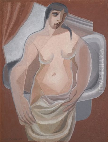 Devant La Baignoire Oil Painting by Juan Gris