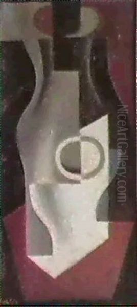 Carafe Et Verre Oil Painting by Juan Gris