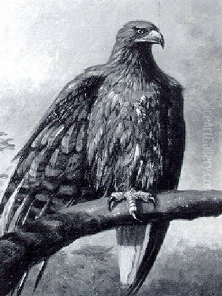 An Eagle Oil Painting by Ernest Henry Griset