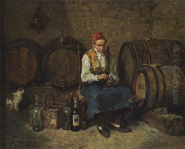 Un Jour De Reception (empfangstag) Oil Painting by Francois Adolphe Grison