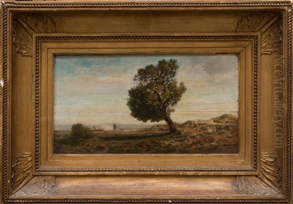 Chasseur Et Son Chien Dans La Campagne Oil Painting by Pierre Grivolas