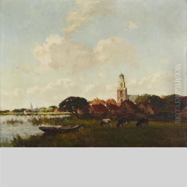 Near Volendam Oil Painting by Cornelis Groeneveld