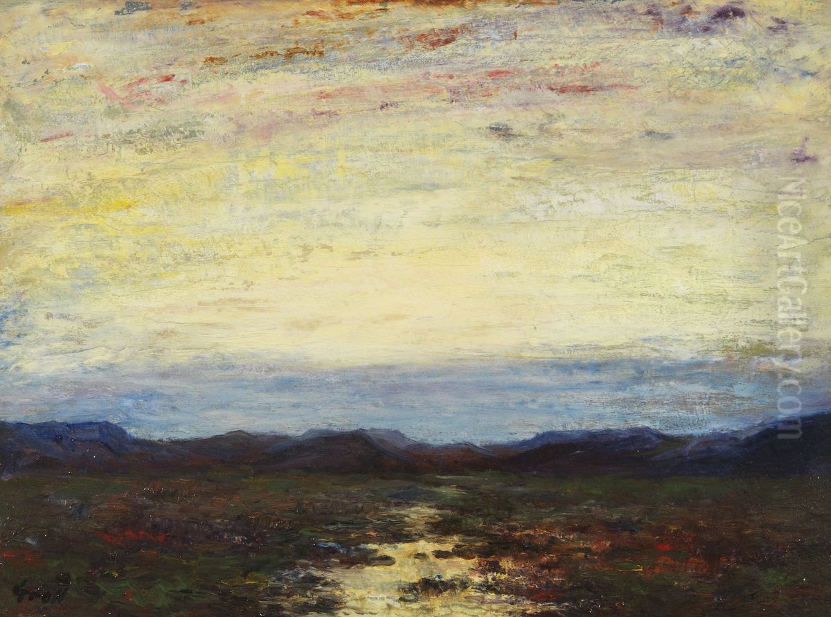 Sunset In Nevada Oil Painting by Albert Lorey Groll