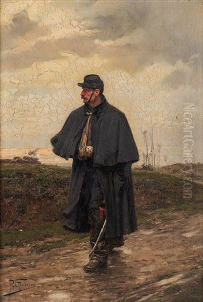 Wounded Soldier Oil Painting by Paul Louis Narcisse Grolleron