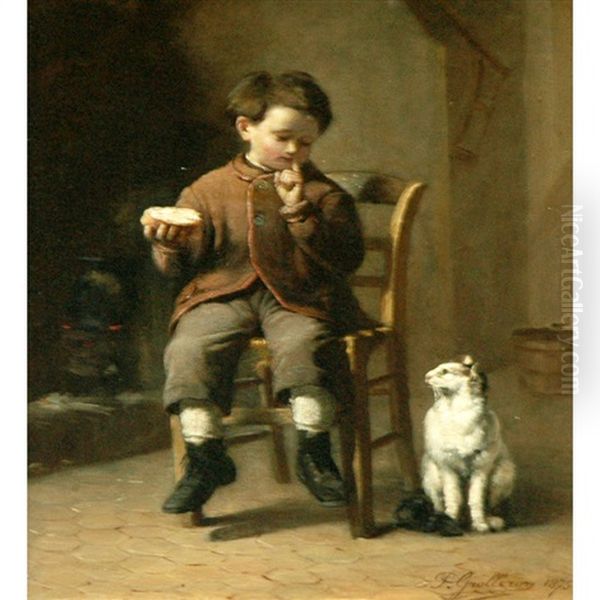 Patience Oil Painting by Paul Louis Narcisse Grolleron