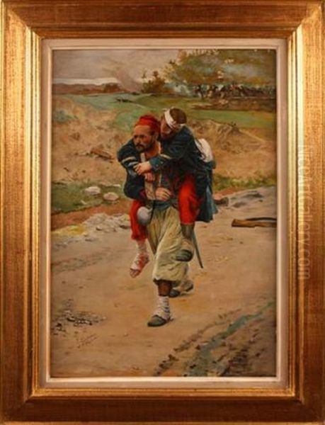 Freres D'arme Oil Painting by Paul Louis Narcisse Grolleron