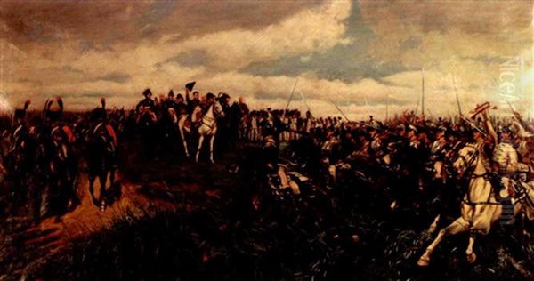 Friedland (after Jean Louis Ernest Meissonier) Oil Painting by Paul Louis Narcisse Grolleron