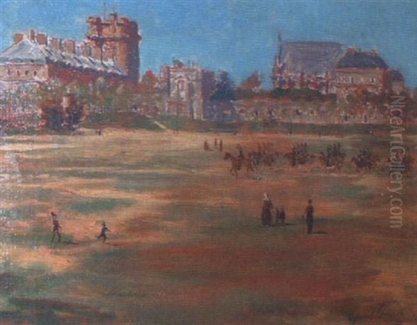 La Garde Republicaine En Sortie Oil Painting by Paul Louis Narcisse Grolleron