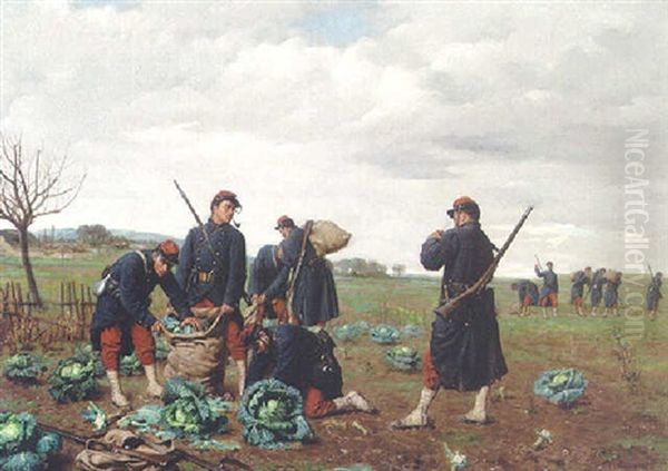 Provisions For The Troops Oil Painting by Paul Louis Narcisse Grolleron