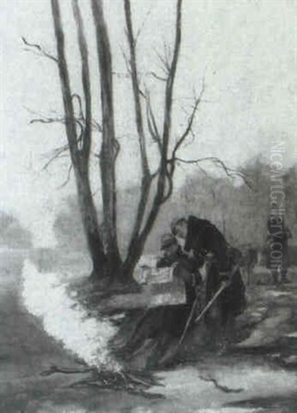 Soldater Holder Hvil Oil Painting by Paul Louis Narcisse Grolleron