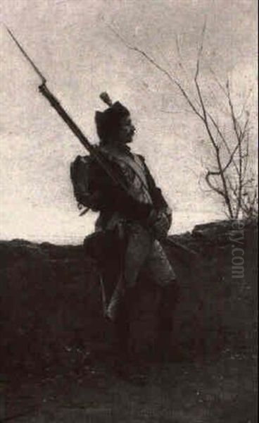 The Sentinel Oil Painting by Paul Louis Narcisse Grolleron