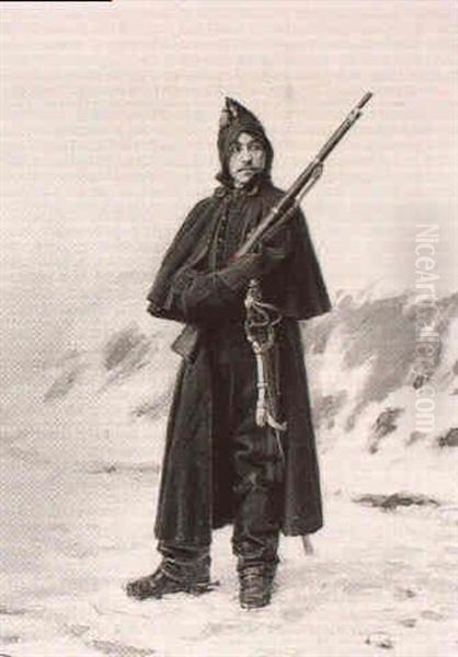 The Sentry Oil Painting by Paul Louis Narcisse Grolleron