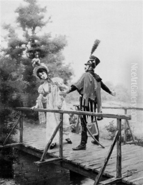 The Encounter Oil Painting by Paul Louis Narcisse Grolleron