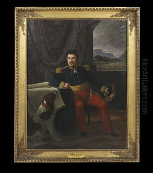 Marechal Antoine Adolphe Marcelin Marbot (1781-1844) Oil Painting by Baron Jean-Baptiste Gros