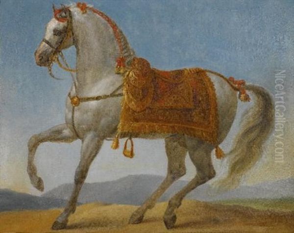 Bonaparte's Arab Stallion, Marengo Oil Painting by Baron Jean-Baptiste Gros
