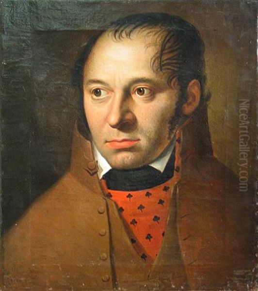 A Portrait Of A Gentleman Oil Painting by Baron Jean-Baptiste Gros