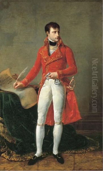 Portait Of Napoleon Bonaparte, Full-length, As First Consul Oil Painting by Baron Jean-Baptiste Gros