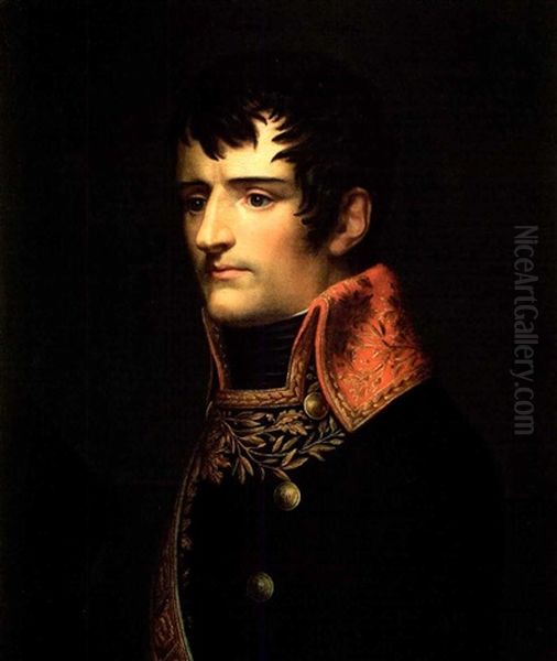 Bildnis Napoleons Als General Am Strand: Korsika? Oil Painting by Baron Jean-Baptiste Gros