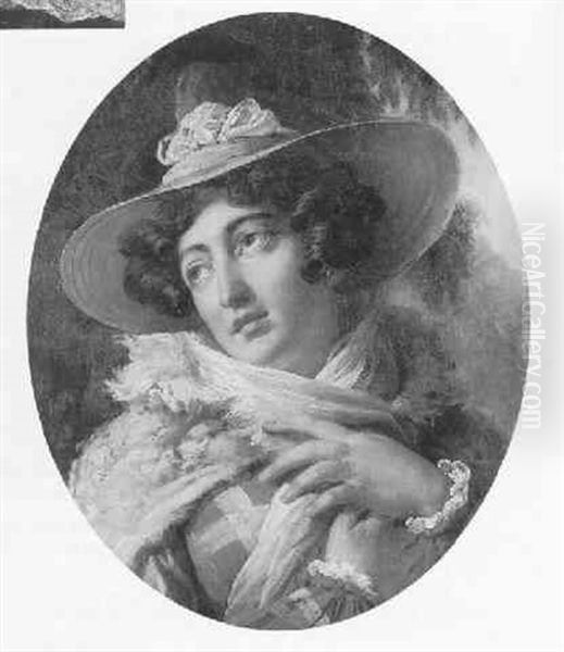 Portrait De La Duchesse D'angouleme Oil Painting by Baron Jean-Baptiste Gros