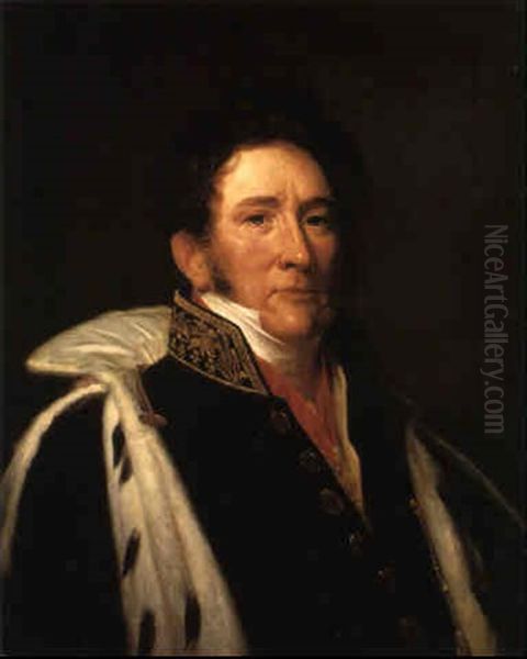 Portrait Of Louis-marie-joseph, Comte De Brigode, Pair De France Oil Painting by Baron Jean-Baptiste Gros
