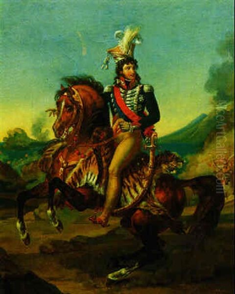 Joachim Murat, Konig Von Neapel Oil Painting by Baron Jean-Baptiste Gros