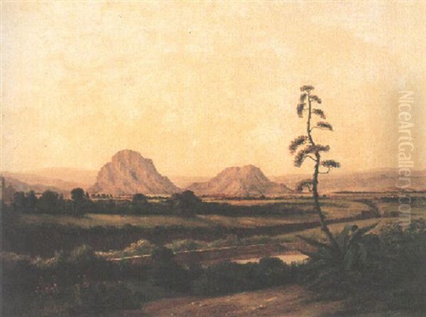Vallee De Cuautla Oil Painting by Jean Baptiste Louis (Baron Gros) Gros