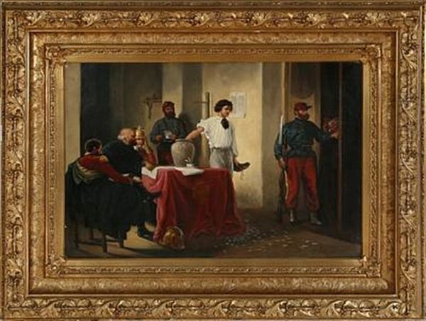 Examination Of Men Liable For Military Army Oil Painting by Artur Grottger