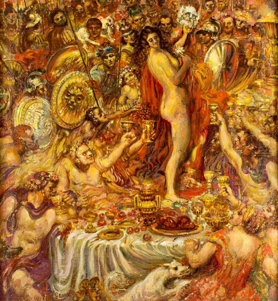 Bacchanal Oil Painting by Henry de Groux