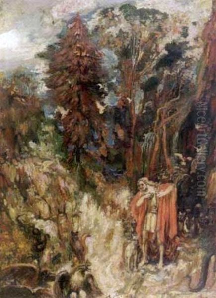 Orphee Oil Painting by Henry de Groux