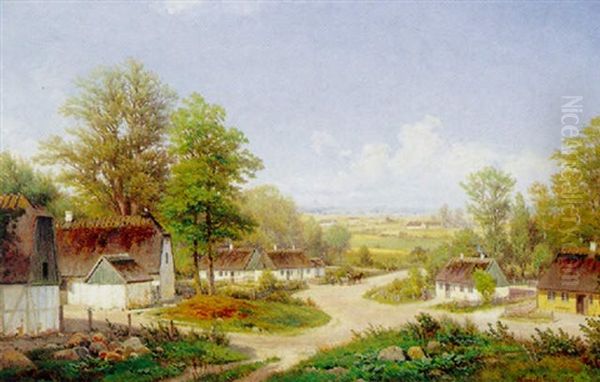 Formiddag, Tryggerod Ved Vedbaek Oil Painting by Nordahl (Peter Frederik N.) Grove