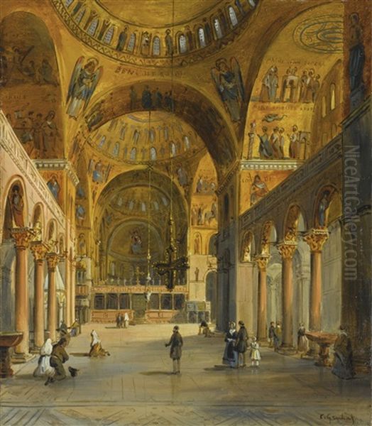 Venice, The Interior Of Saint Mark