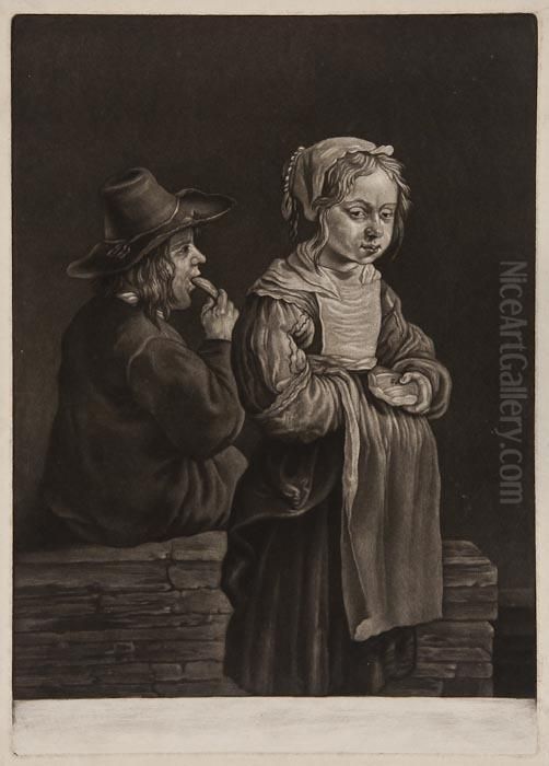 Parish Orphans Oil Painting by William Baillie