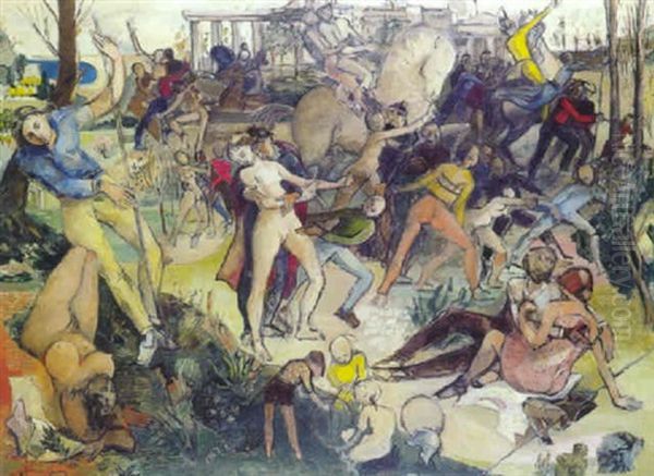 L'enlevement Des Sabines Oil Painting by Francis Gruber