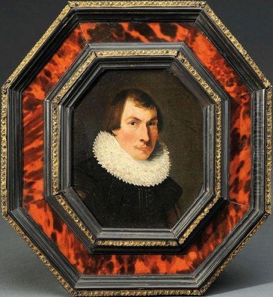 Portrait D'homme Au Col Blanc Oil Painting by David Bailly