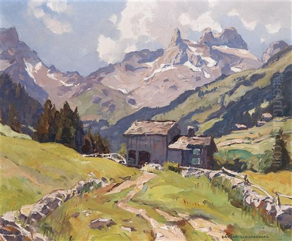 Die Drei Turme Oil Painting by Franz Gruber-Gleichenberg